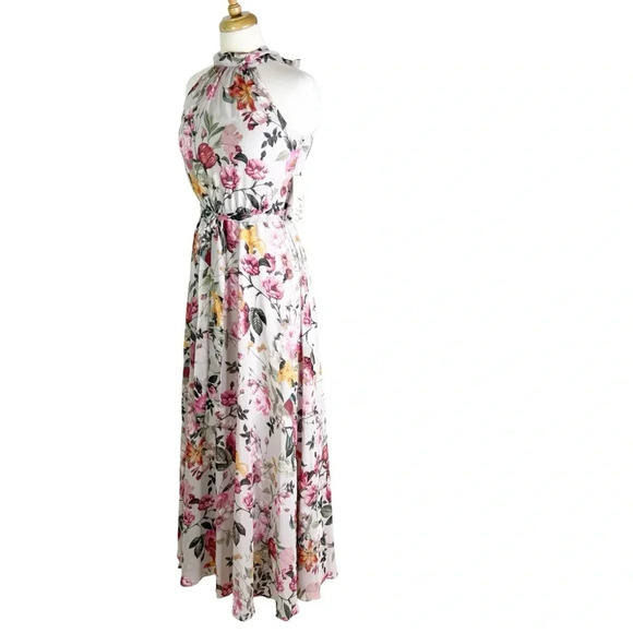 Eliza J Floral Print Halter Neck Maxi Dress with Bow at Back Size 0 NWT - Picture 10 of 15